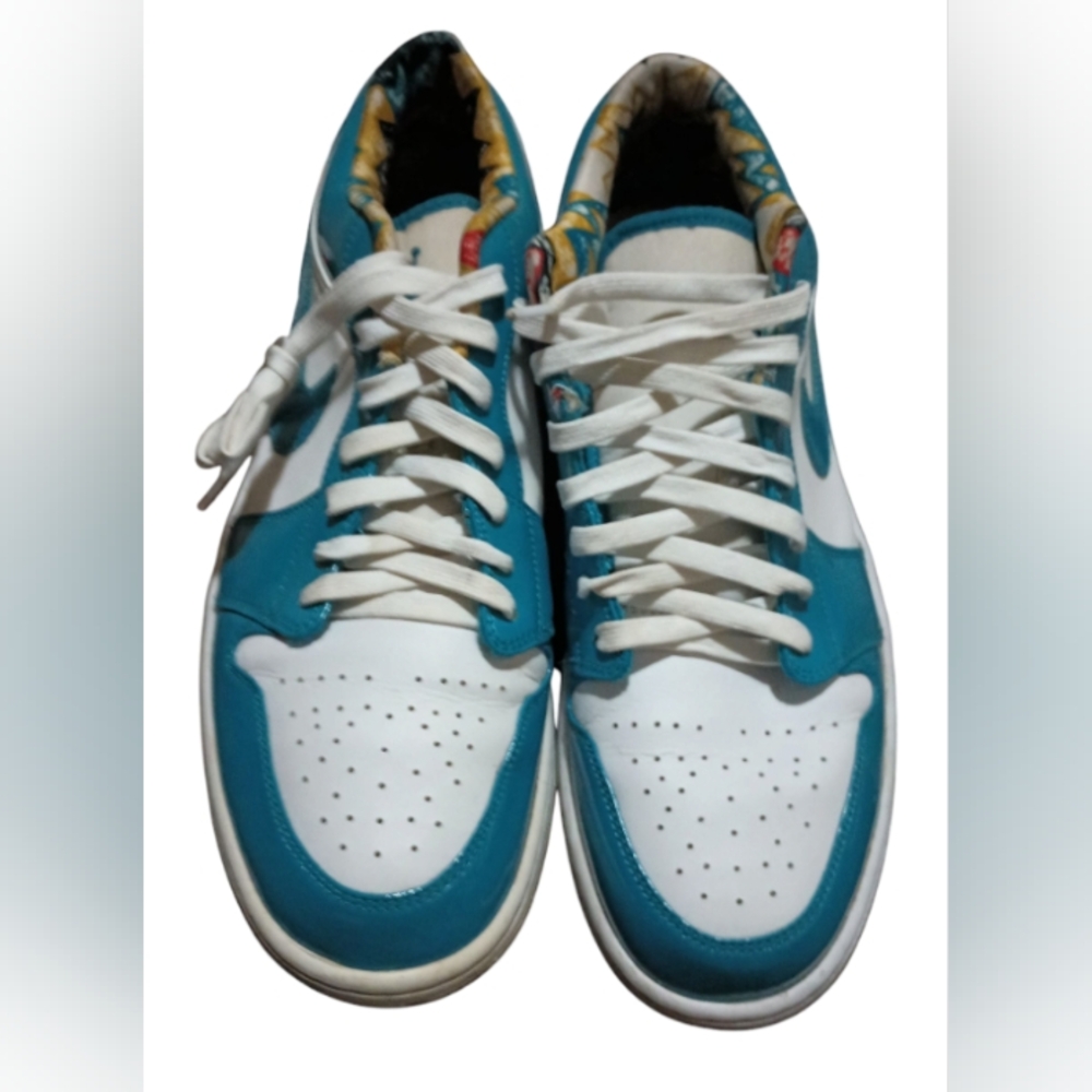 Rare Release‎ Date "7/10/2021" Barcelona Cyber Teal Air Jordan 1 Low DC6991-400